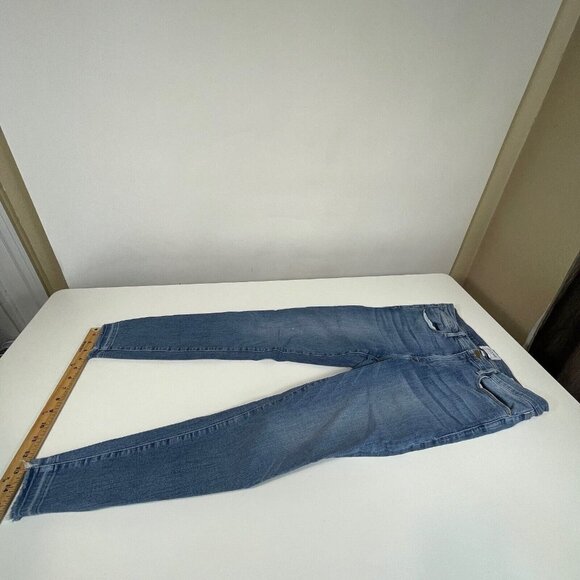 Frame Women Le High Waist Skinny Jeans Blue 30 Denim Pockets Medium Wash Zip USA - Picture 2 of 14